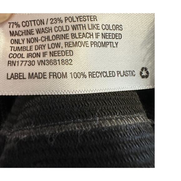 Merona V Neck Large Black White Striped Dress Shift Cotton Poly Blend - Picture 9 of 10